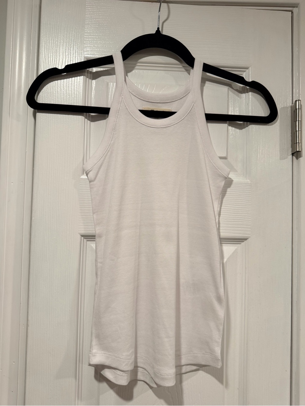 NWOT Madewell Size XXS White Thin Strap Ribbed Supima Racerback Tank Top